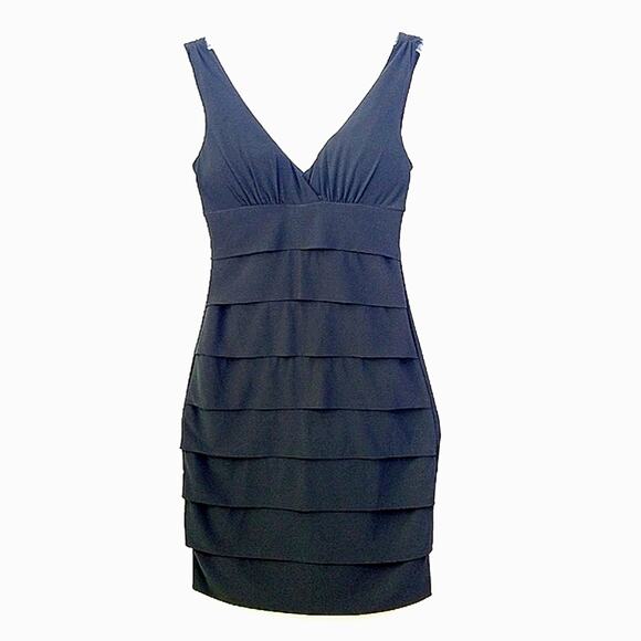 NWT B. Smart layered ruffle empire jersey dress 8 - Picture 1 of 8